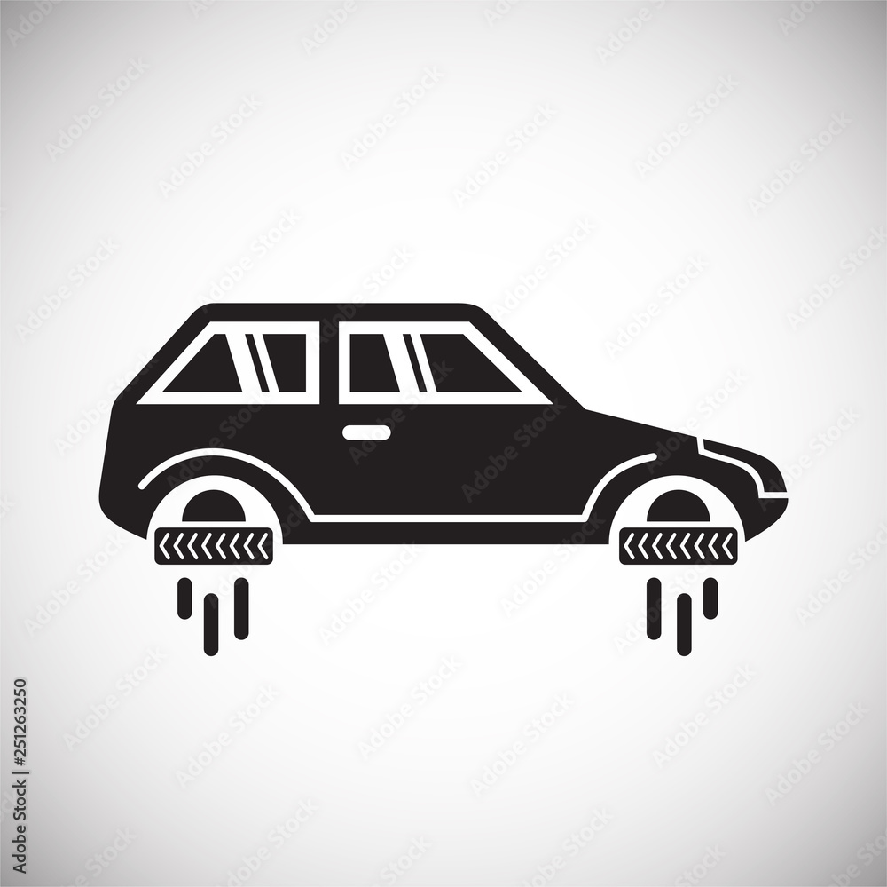 Poster flying car icon on white background for graphic and web design, modern simple vector sign. internet 