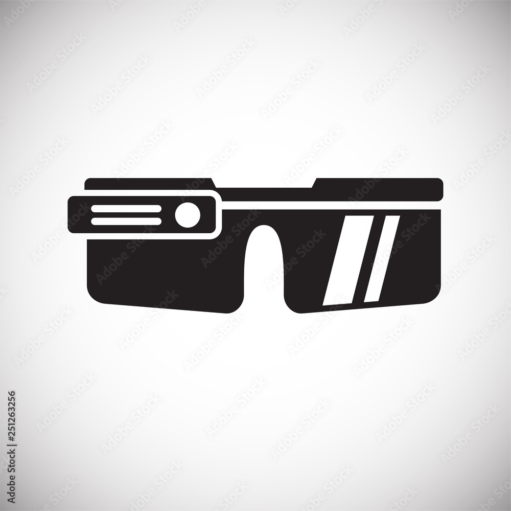 Poster smart gogles icon on white background for graphic and web design, modern simple vector sign. interne