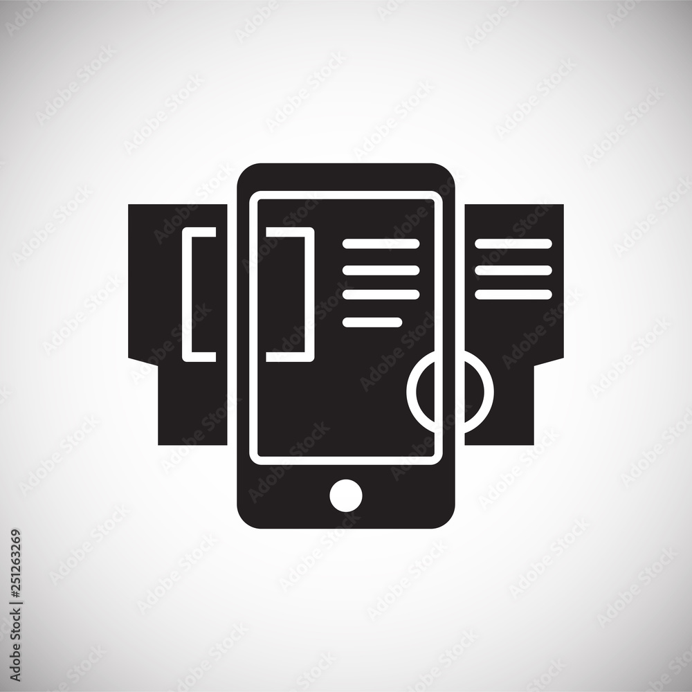 Poster augmented reality icon on white background for graphic and web design, modern simple vector sign. in