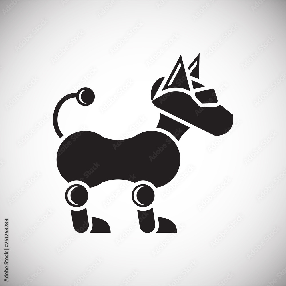 Poster bot pet icon on white background for graphic and web design, modern simple vector sign. internet con