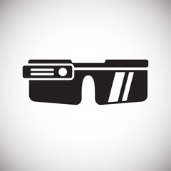 Smart gogles icon on white background for graphic and web design, Modern simple vector sign. Internet concept. Trendy symbol for website design web button or mobile app