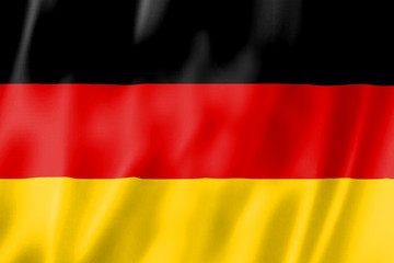The Flag Of Germany. Symbol Of The Federal Republic Of Germany. Illustration of the developing flag.