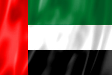 The UAE flag. United Arab Emirates. Dubai Heraldry. Illustration of flag
