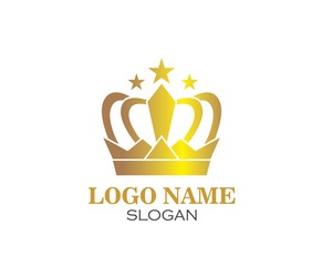 crown logo icon vector illustration