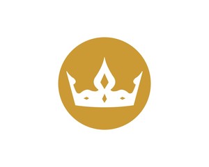 crown logo icon vector illustration
