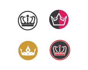crown logo icon vector illustration