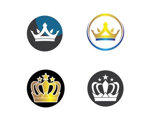 crown logo icon vector illustration