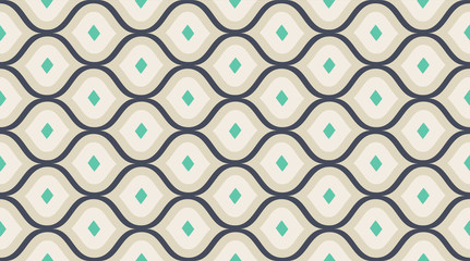 Fototapeta premium Seamless pattern geometric. Delicate beautiful ornament. Geometric fashion fabric print. Seamless vector pattern.