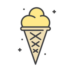 Icecream line icon on white background for graphic and web design, Modern simple vector sign. Internet concept. Trendy symbol for website design web button or mobile app
