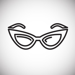 Fototapeta premium Glasses line icon on white background for graphic and web design, Modern simple vector sign. Internet concept. Trendy symbol for website design web button or mobile app