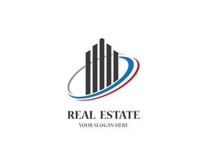 Real estate logo icon illustration