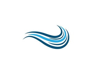 Water wave logo illustration