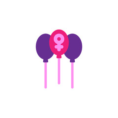 Woman's day, balloon icon. Element of color Woman's day icon. Premium quality graphic design icon. Signs and symbols collection icon