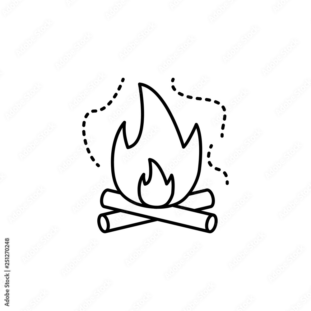 Aufkleber air pollution, fire, burn icon. element of air pollution for mobile concept and web apps icon. thin 