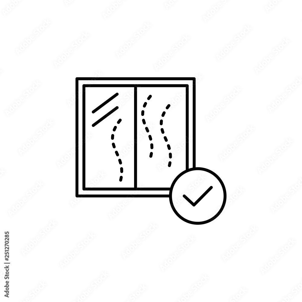 Poster air pollution, close, window icon. element of air pollution for mobile concept and web apps icon. th