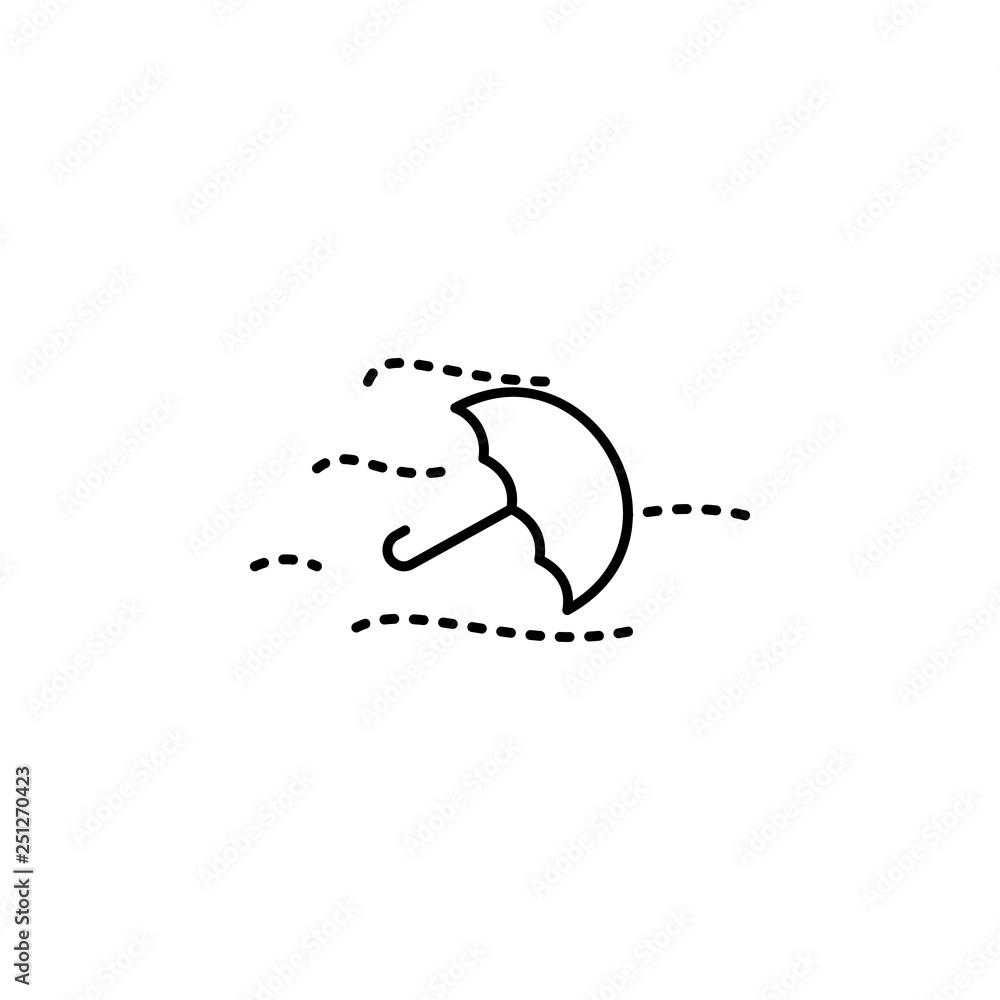 Poster air pollution, umbrella icon. element of air pollution for mobile concept and web apps icon. thin li