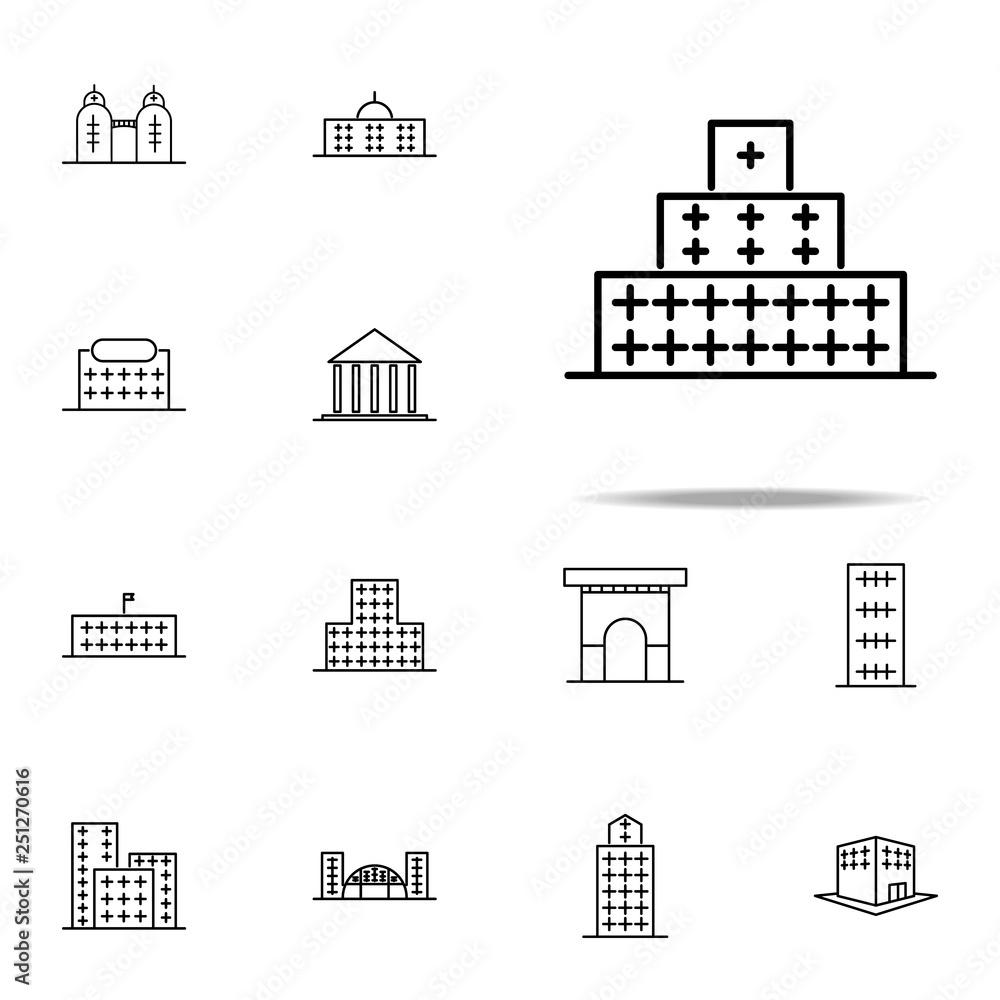 Poster building icon. building icons universal set for web and mobile