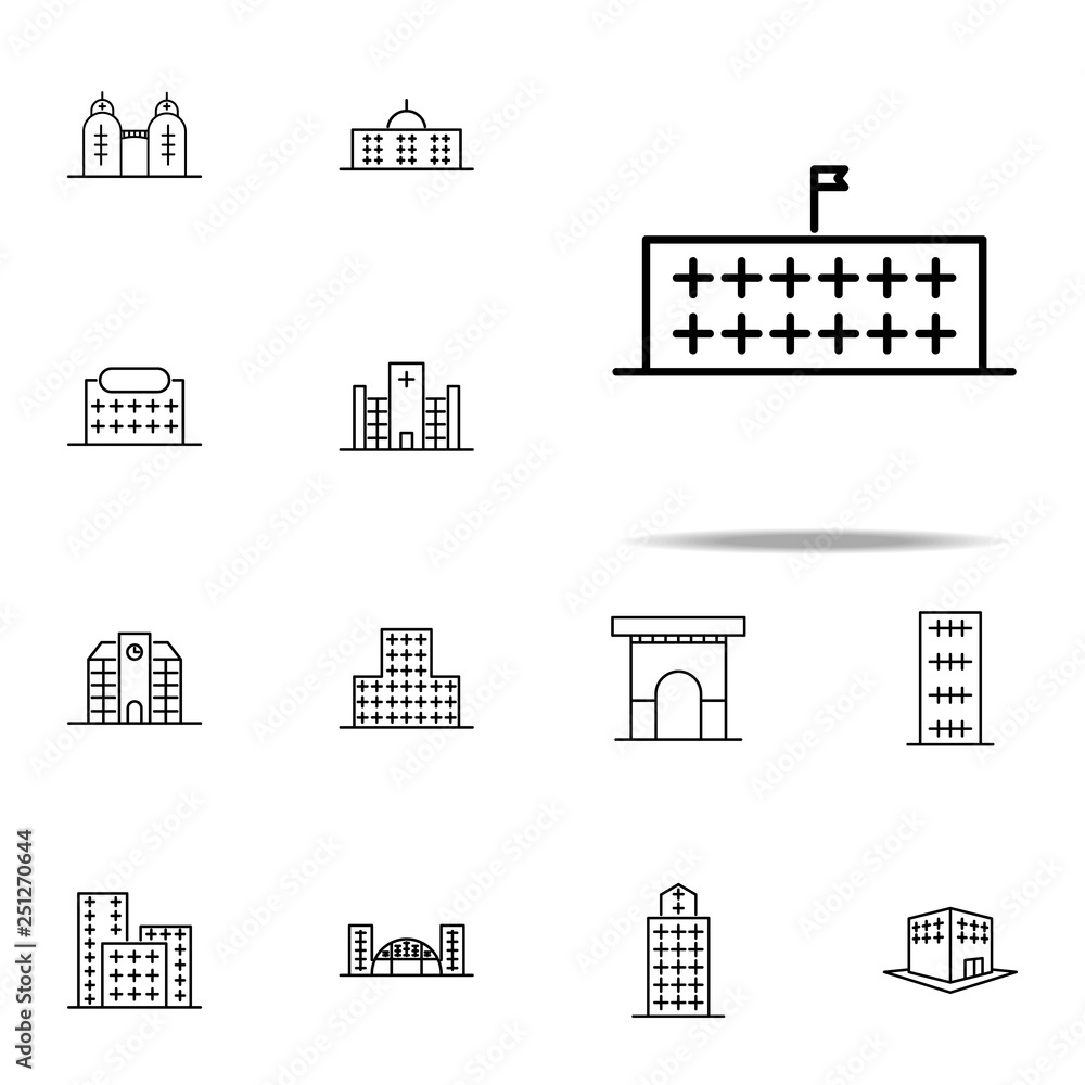 Poster building icon. building icons universal set for web and mobile