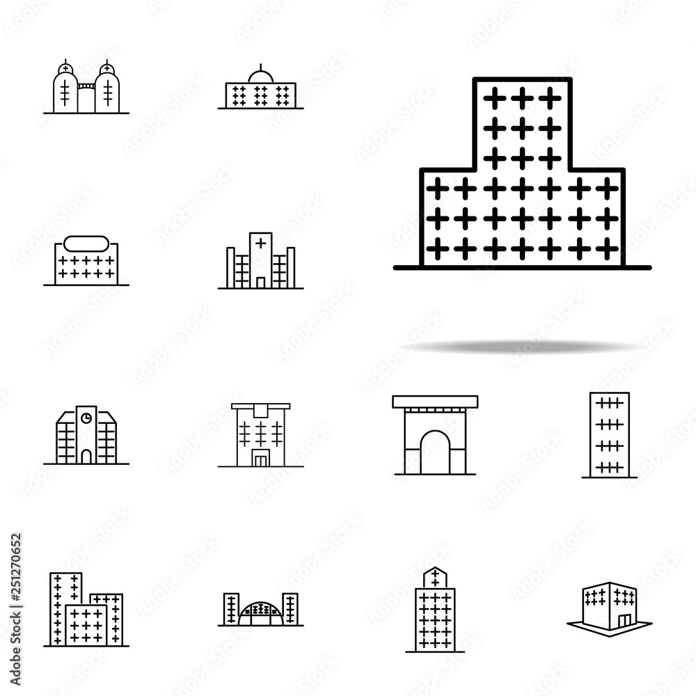 Poster building icon. building icons universal set for web and mobile