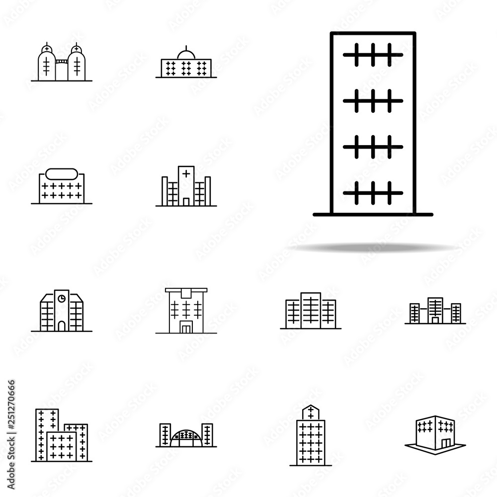 Poster building icon. building icons universal set for web and mobile