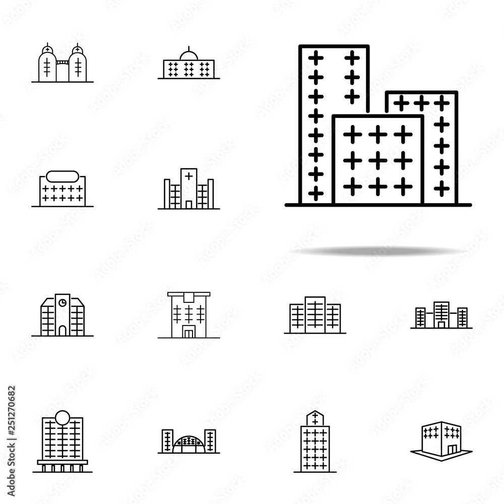 Poster building icon. building icons universal set for web and mobile