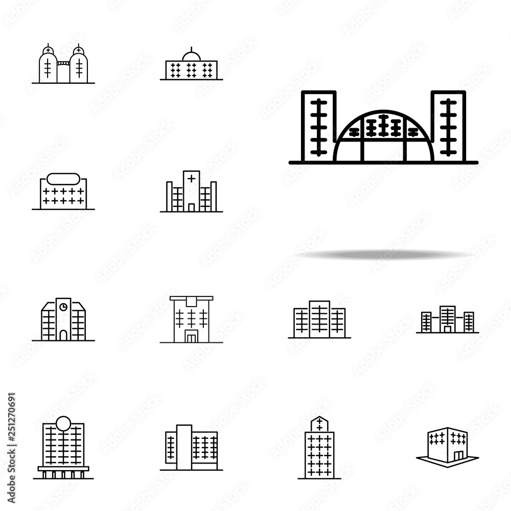 Aufkleber building icon. building icons universal set for web and mobile