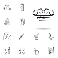 brass, criminal, gang, criminal icon. mafia icons universal set for web and mobile