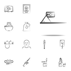 cocaine and razor icon. mafia icons universal set for web and mobile