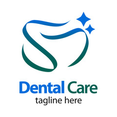 simple and modern dental or dentist logo concept