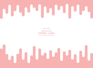 Abstract modern background of pink living coral color stripe line geometric pattern. Using for poster, brochure, ad, art design.