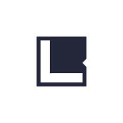 letter BL or LB, simple and cool logo design.