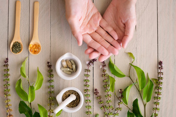 herbal organic medicine product. natural herb essential from nature.