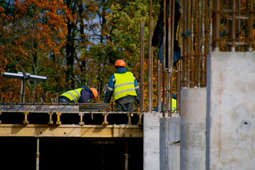 construction crews at the construction site