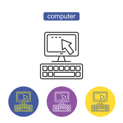 Fototapeta premium Computer outline icon
