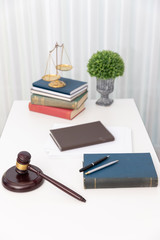 Concepts of law, Lawyer desk.