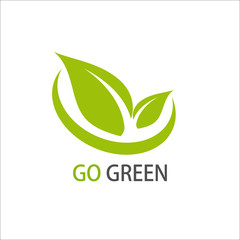 Leave Go green Design Template Element