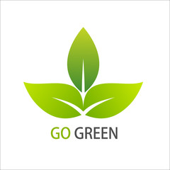 Leave Go green Design Template Element