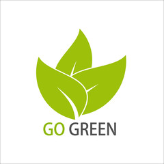 Leave Go green Design Template Element