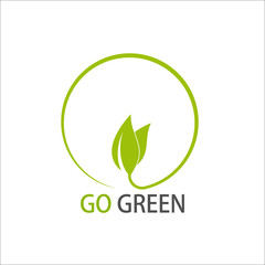 Leave Go green Design Template Element