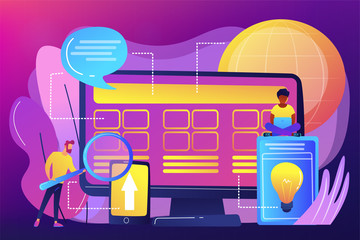 Core system development concept vector illustration.