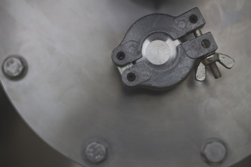 Part of Vacuum chamber in laboratories with Tri-Clamp Ferrule.