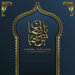 Ramadan greeting background, marhaban ya ramadan