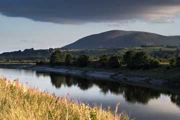View of Criffel Hill across the River Nith, Dumfriesshire, Scotland