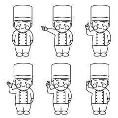 ポーズセット女性パティシエ