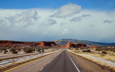 Highway on the mountain of New Mexico