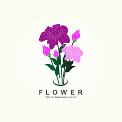 Florist icon template, vector logo design for business corporate, floral,flowers, nature, illustration element.
