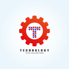 Fototapeta premium Technology icons template,vector design for tech industry companies, Connection, networking, illustration element