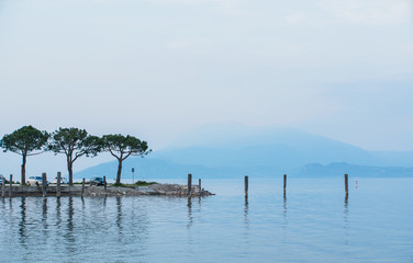 .Panorama of the gorgeous Lake Garda