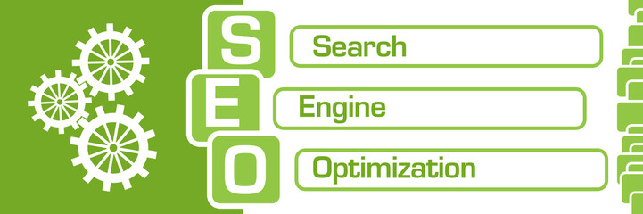 SEO - Search Engine Optimization Green Square Stripes Symbol