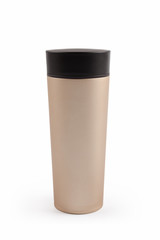 stainless steel thermos cup isolated